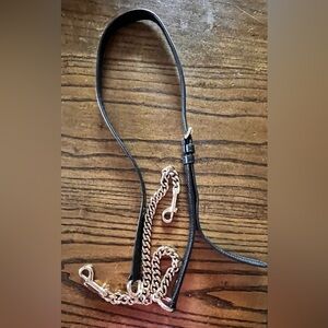 Coach leather and gold chain strap